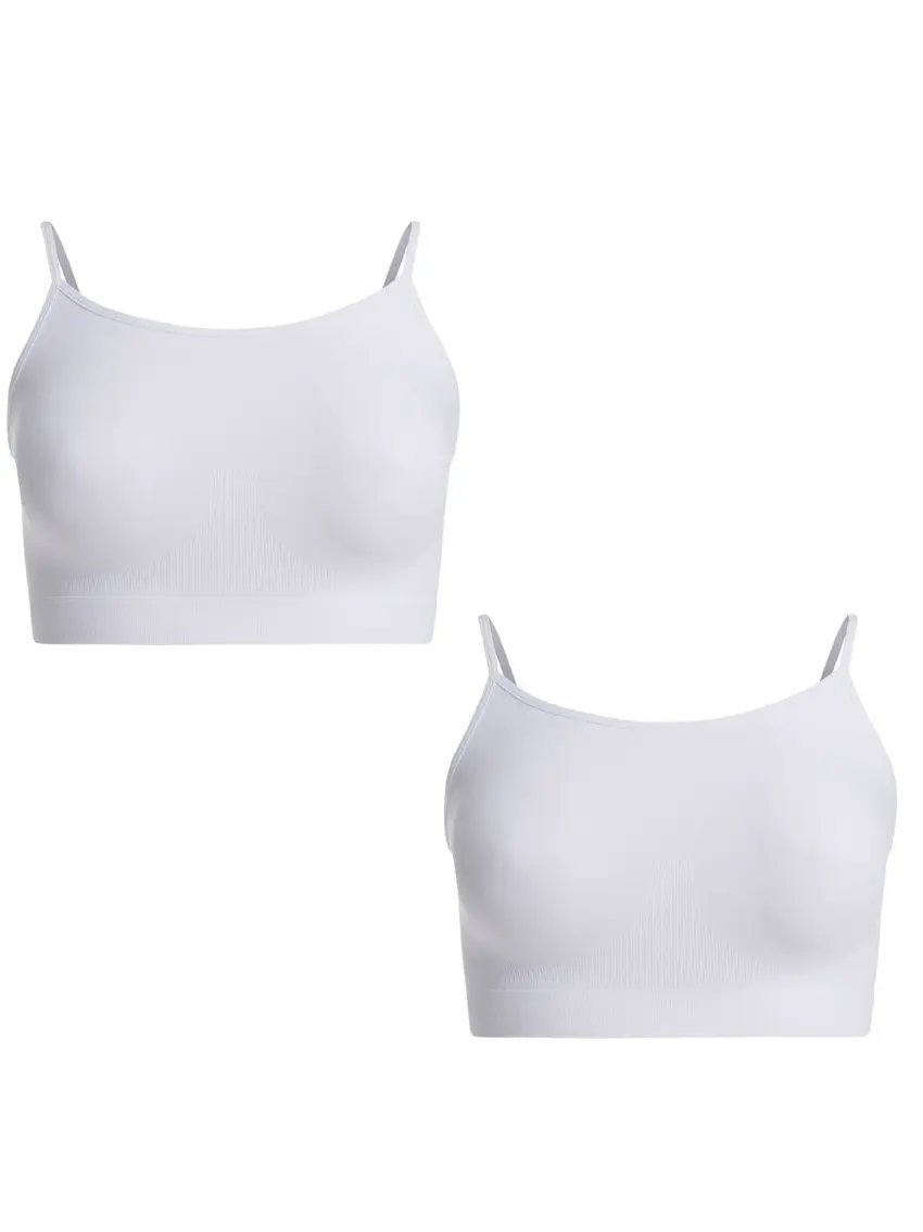 biały bezszwowy biustonosz 2-pack