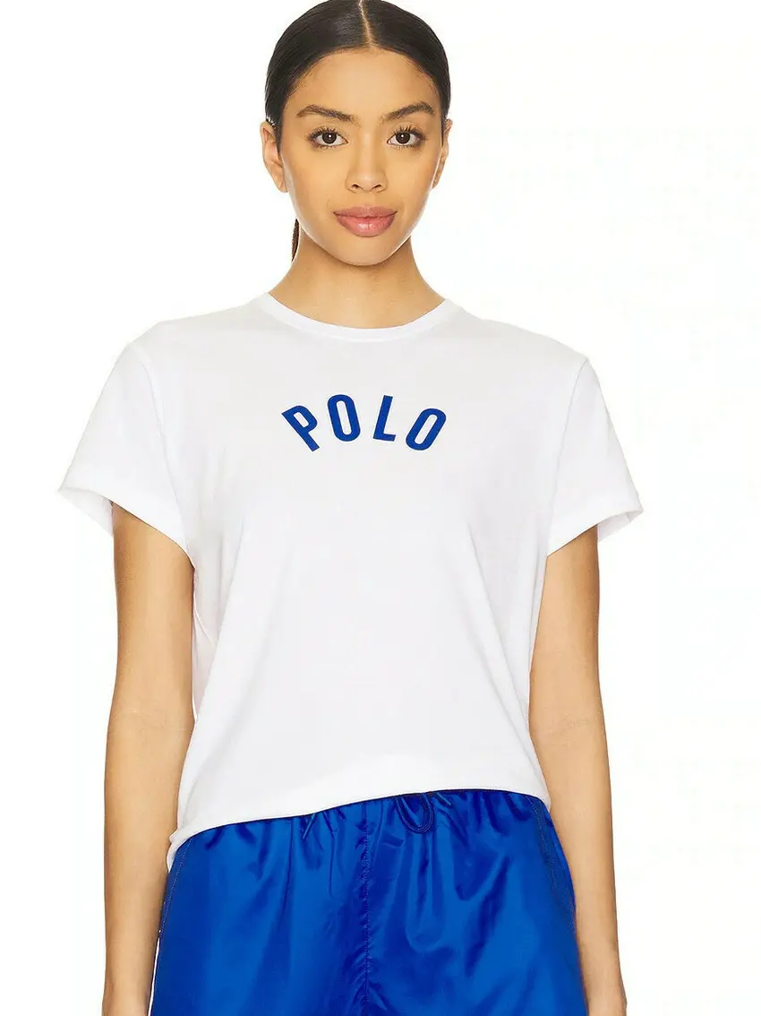 BIAŁY T-SHIRT KRÓTKI RĘKAW LOGO