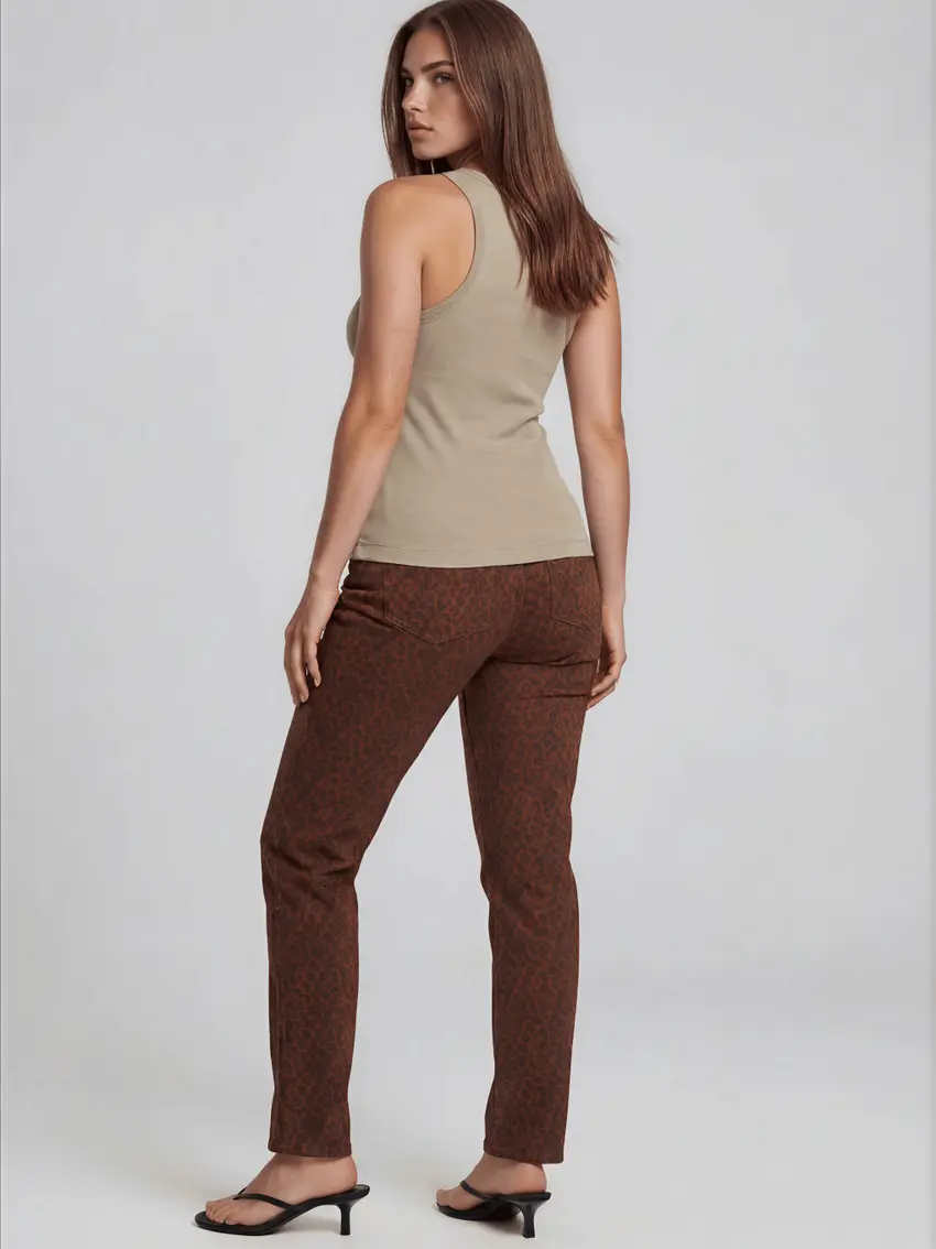 spodnie animal print casual