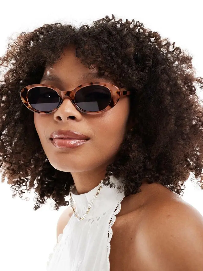 OWALNE OKULARY KOCIE OCZY ANIMAL PRINT