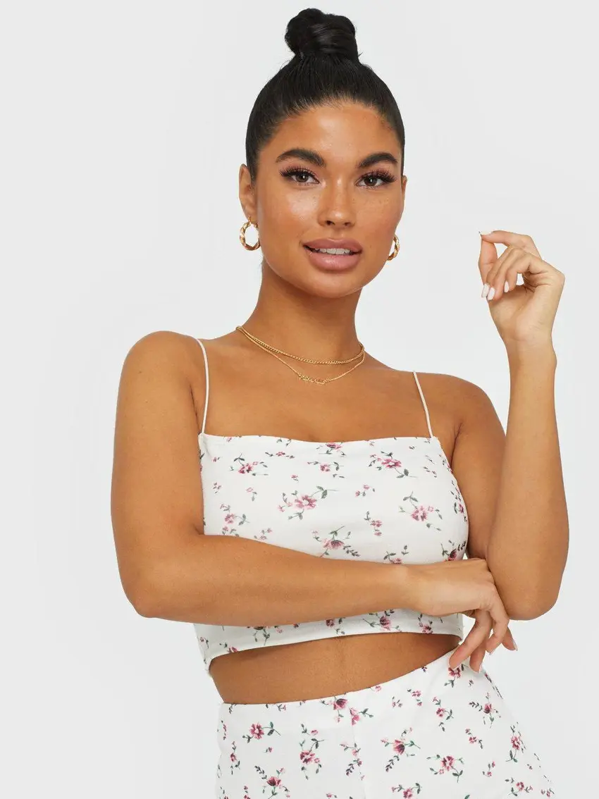 CROP TOP KWIATY