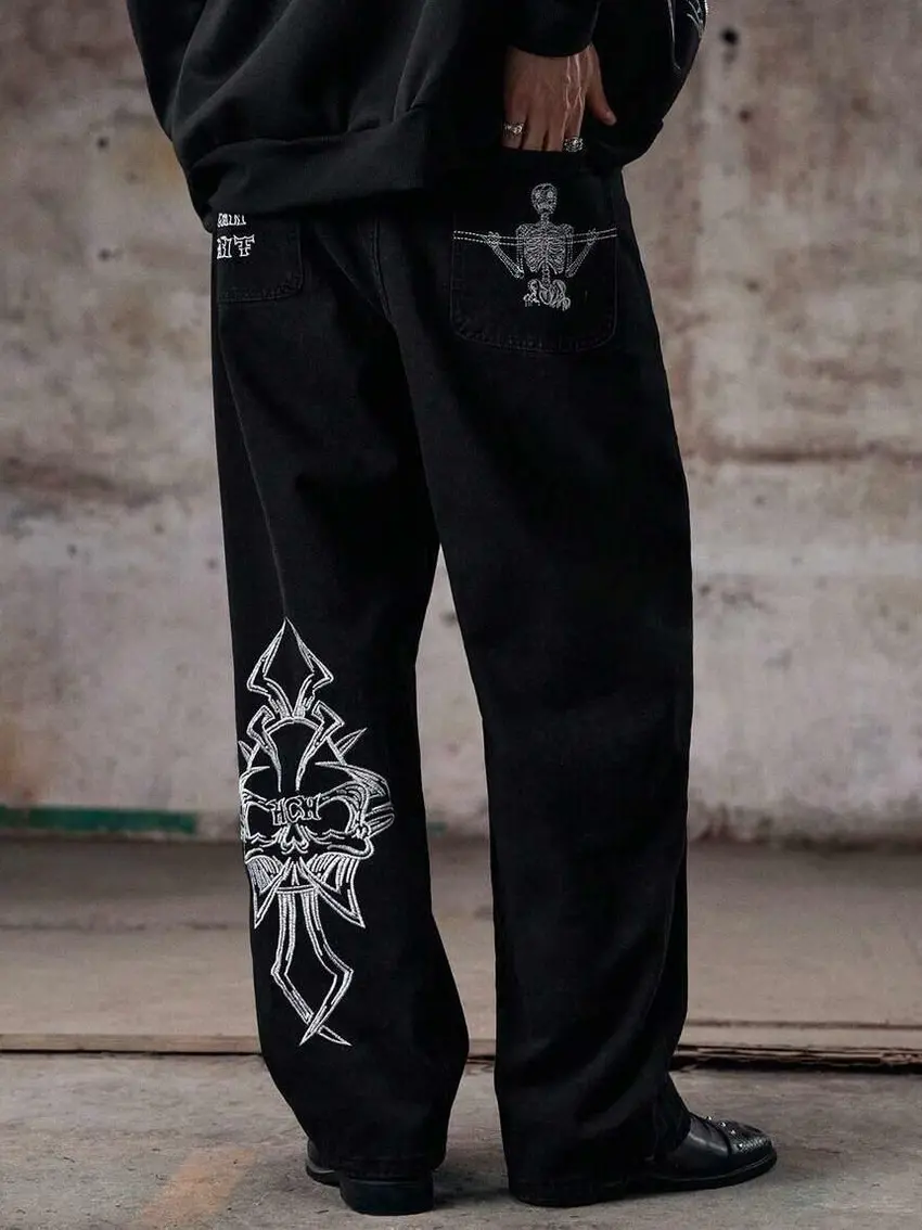 SPODNIE JEANS HAFT