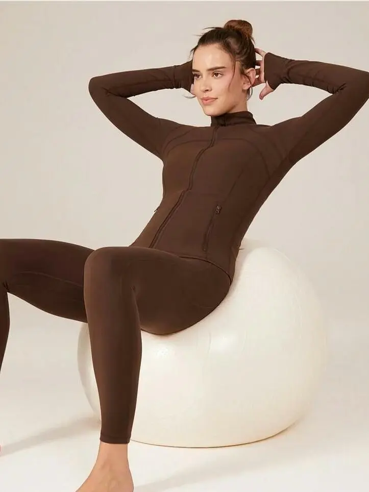 BRĄZOWA ROZPINANA BLUZA