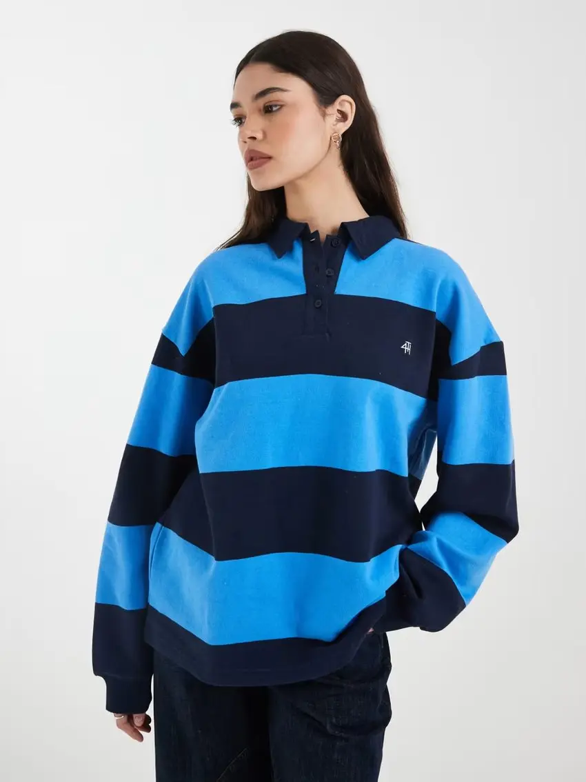 bluza z długim rękawem wzór paski