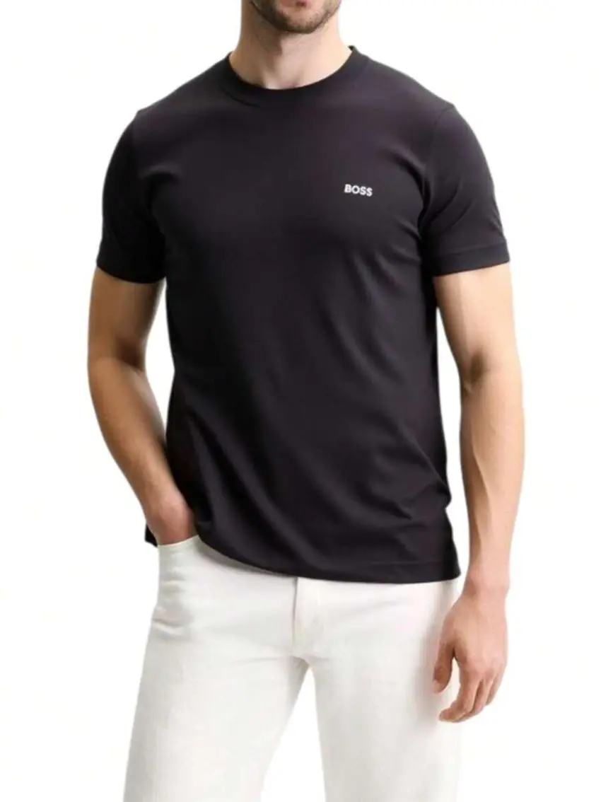 czarny t-shirt logo