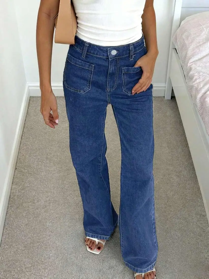 NIEBIESKIE SPODNIE JEANS