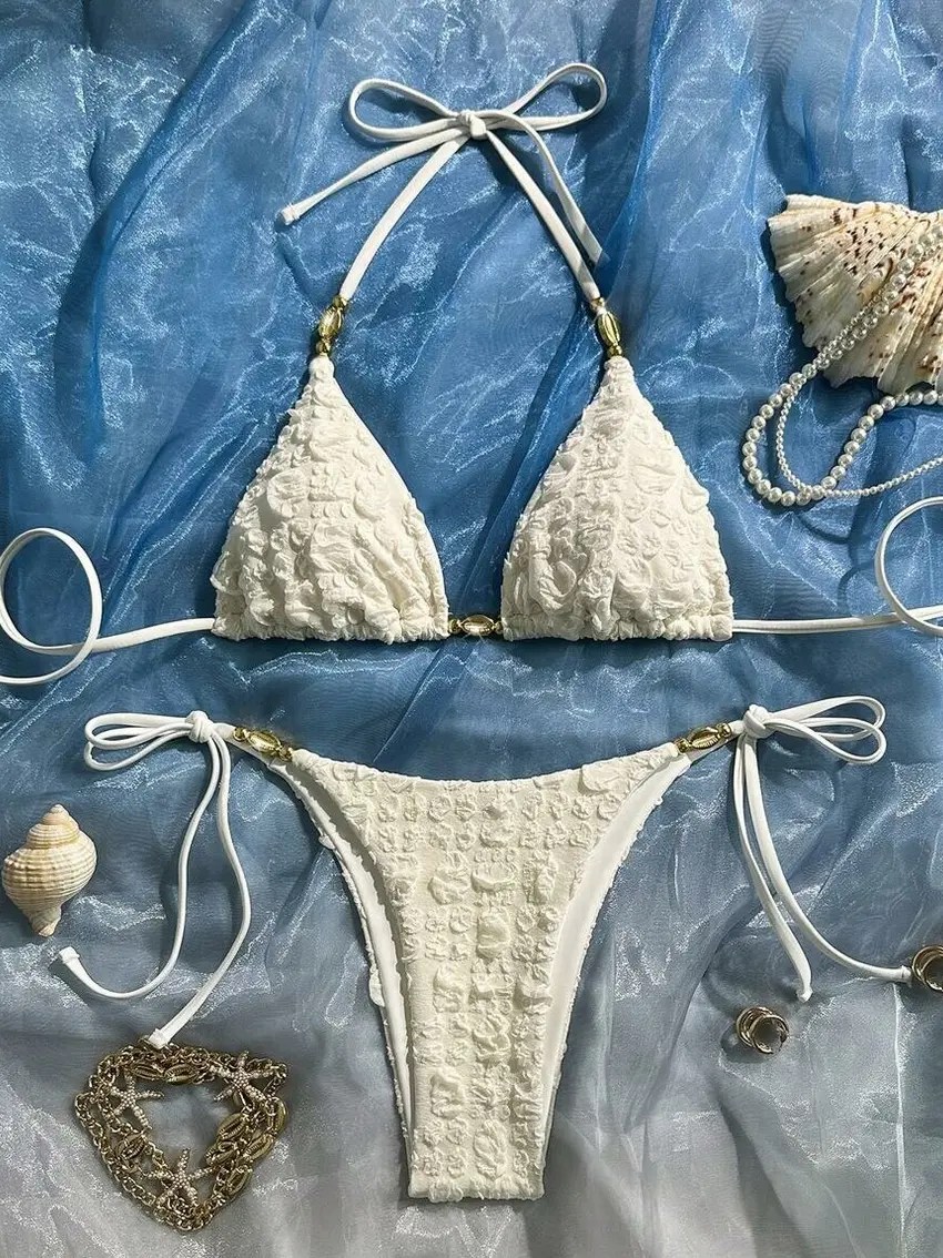 komplet bikini struktura wiązanie
