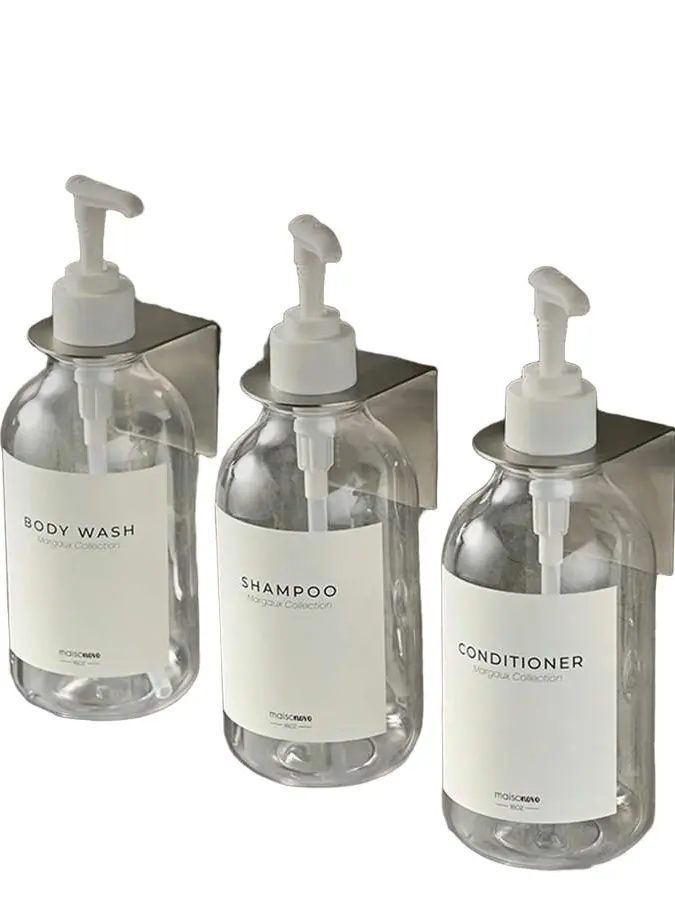 srebrny uchwyt na pojemnik łazienkowy 3-pack