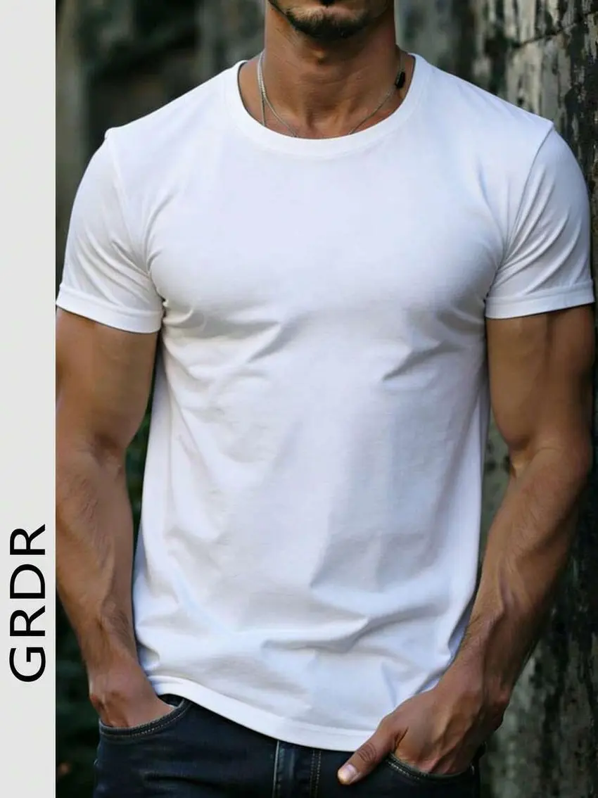 biały t-shirt basic