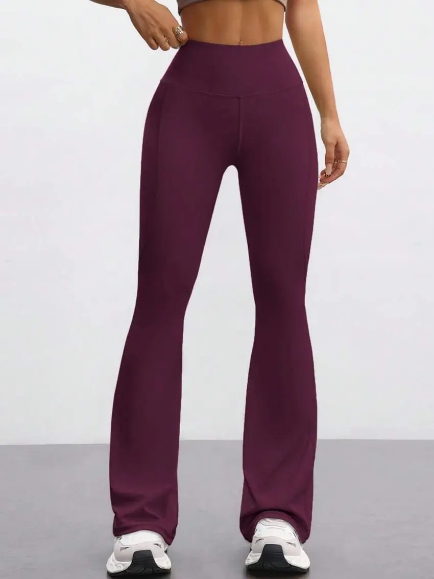 FIOLETOWE LEGGINSY WYSOKI STAN