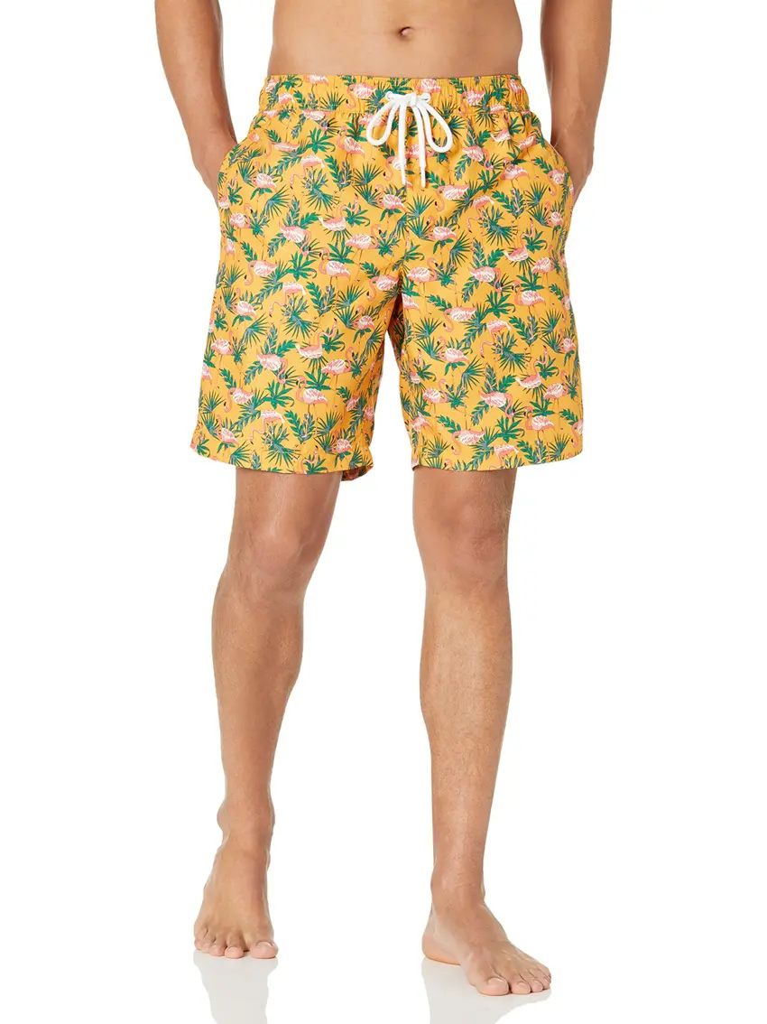 KĄPIELÓWKI TROPICAL PRINT FLAMING WIĄZANIE