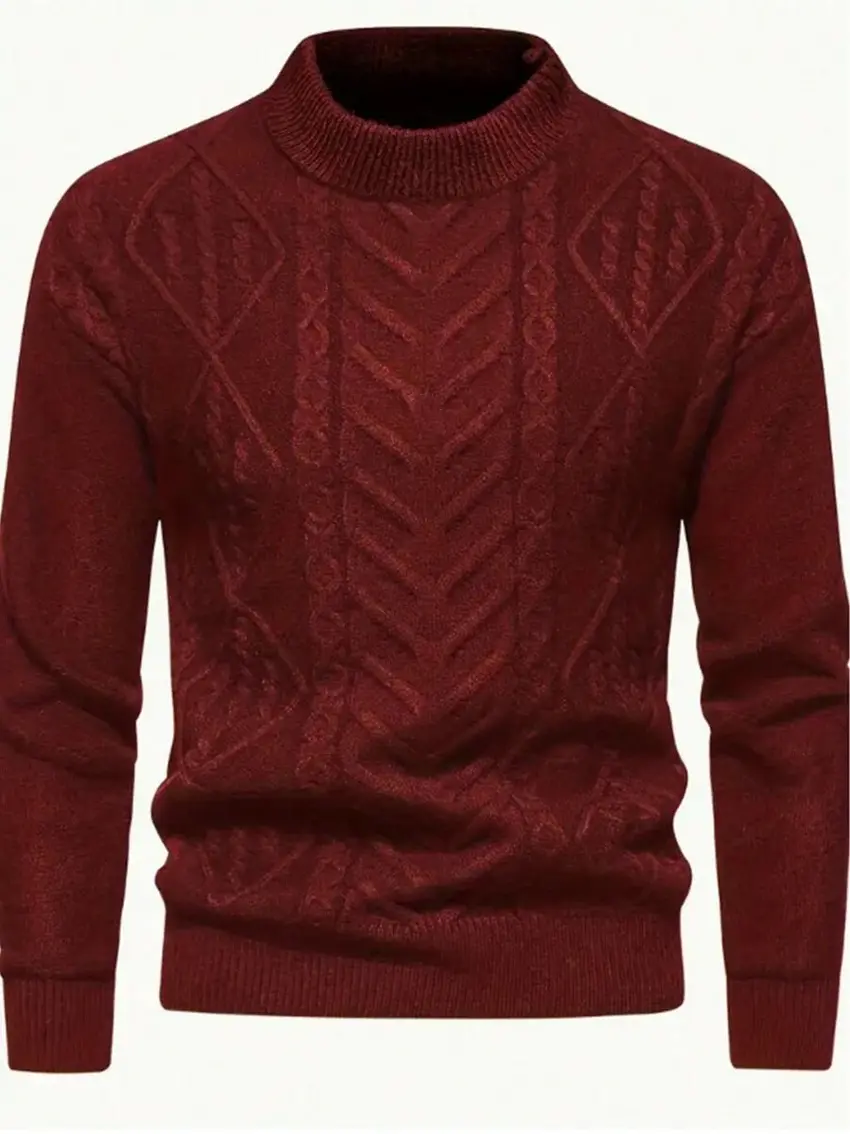 CZERWONY SWETER PÓŁGOLF