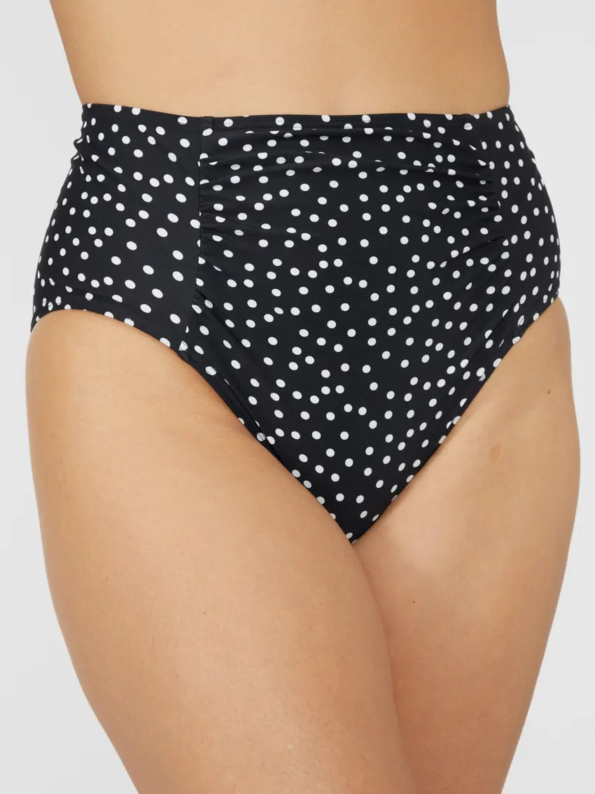 DÓŁ OD BIKINI WYSOKI STAN WZÓR GROSZKI