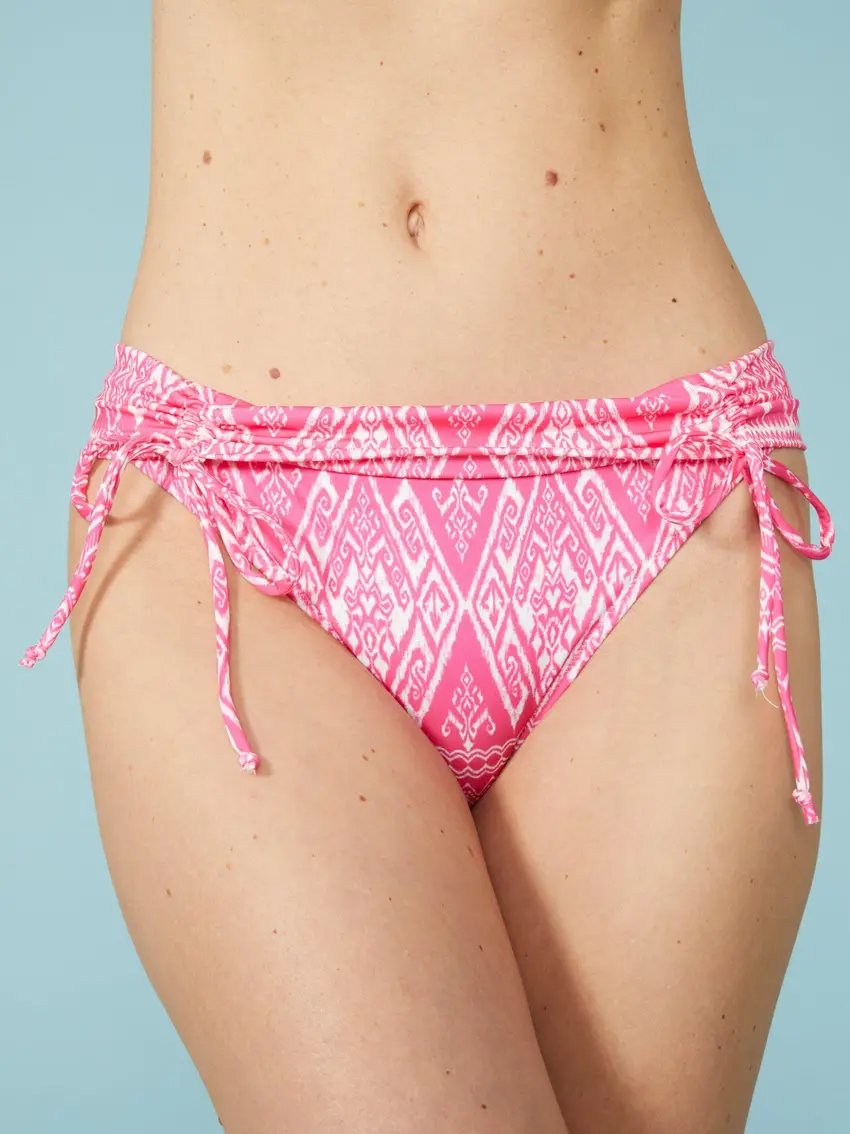 różowy dół od bikini marszczenie