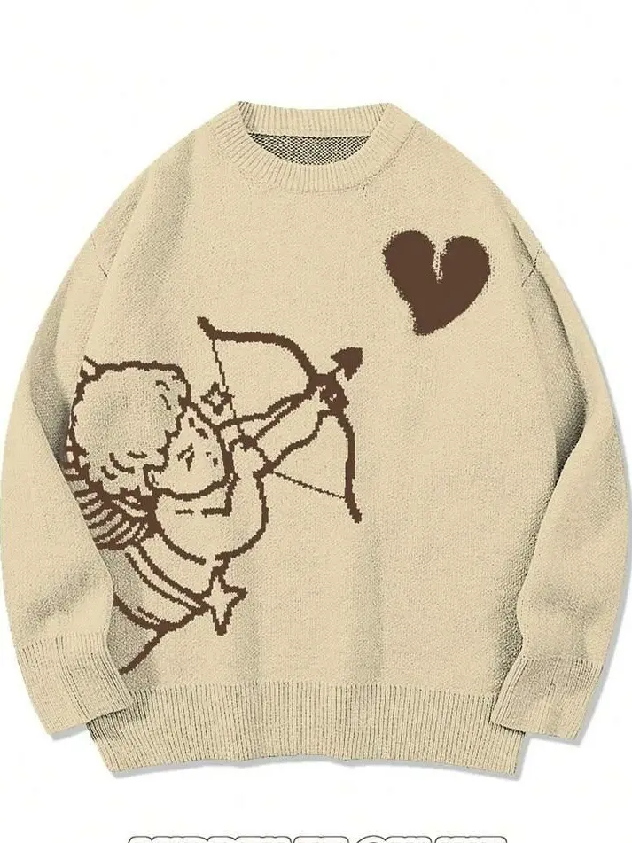 beżowy sweter wzór