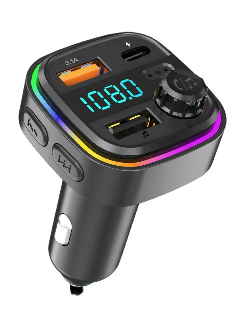 TRANSMITER BLUETOOTH SAMOCHODOWY USB-C ŁADOWARKA MP3 USB