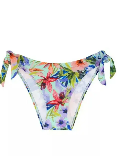 DÓŁ OD BIKINI KWIATY PRINT WIĄZANIE