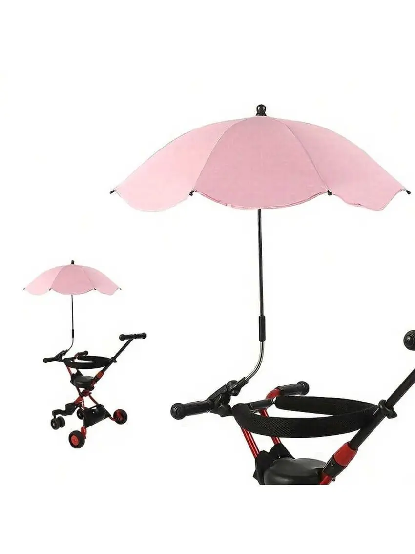 różowy przenosny parasol