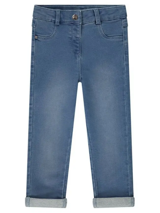 niebieskie spodnie jeans haft