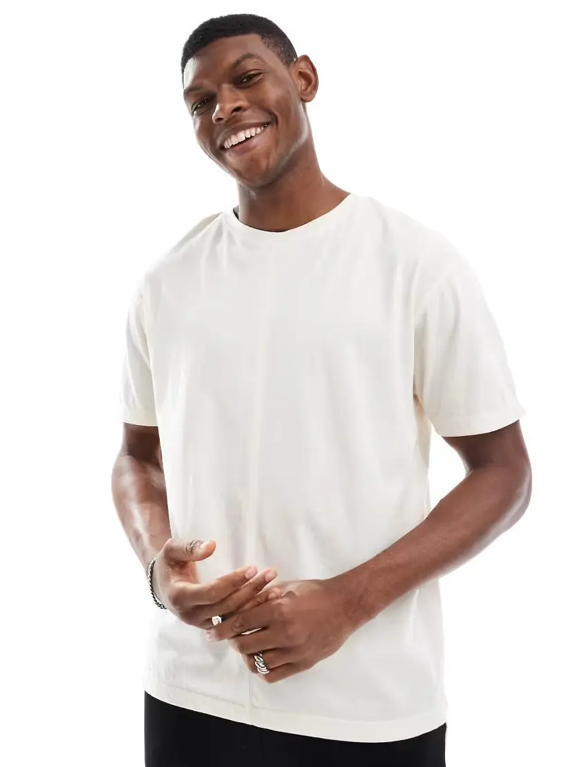KREMOWY T-SHIRT BASIC