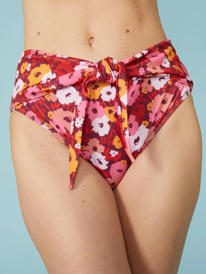 DÓŁ OD BIKINI kwiaty wzór wiązanie