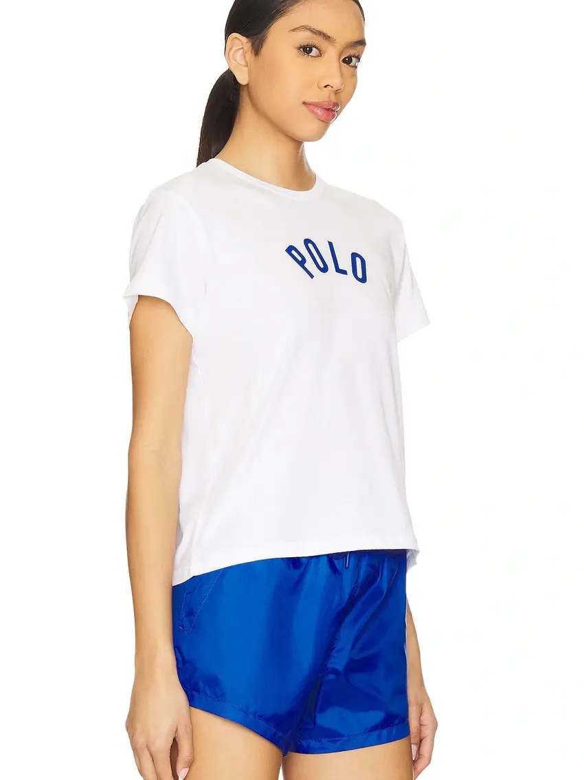 BIAŁY T-SHIRT KRÓTKI RĘKAW LOGO