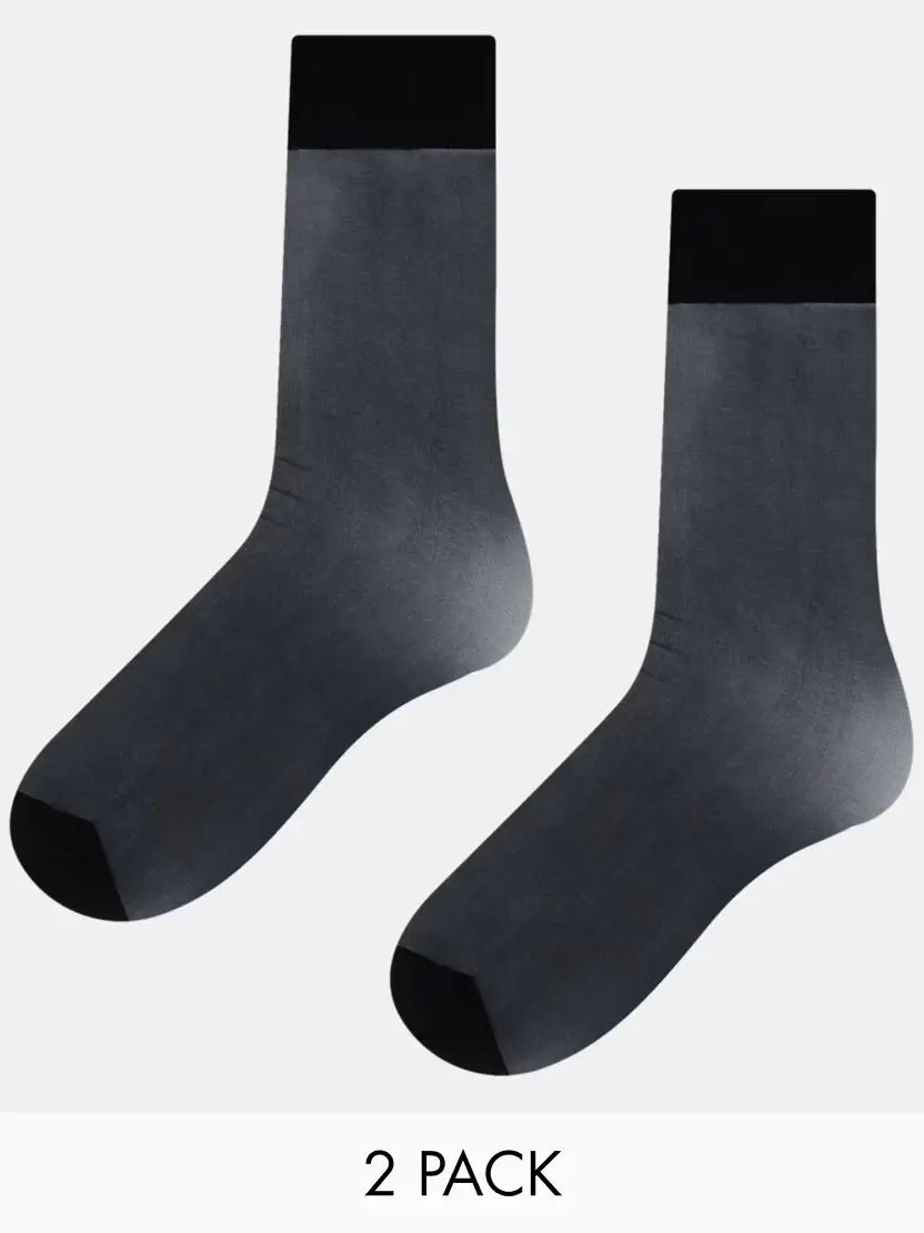 czarne skarpetki 2-pack
