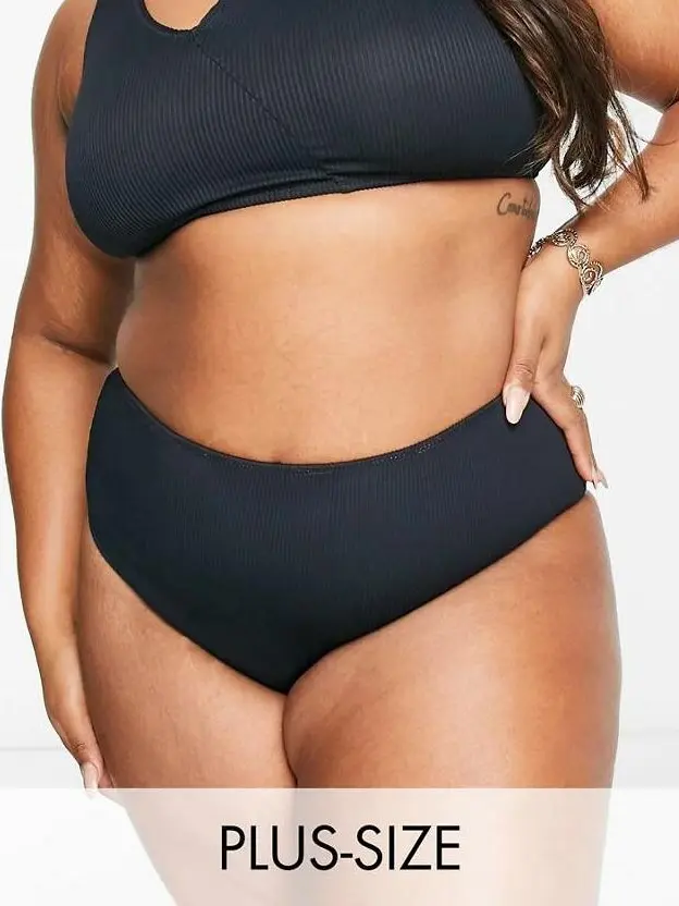dwustronny dół od bikini wysoki stan prążki