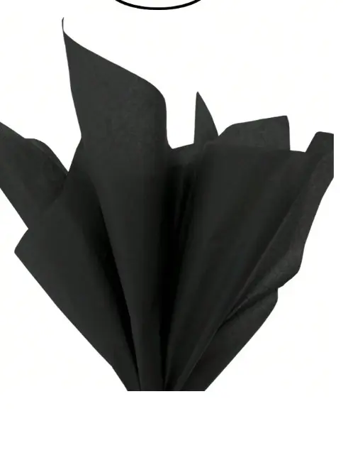 CZARNY PAPIER DO PAKOWNIA PREZENTÓW 12-pack