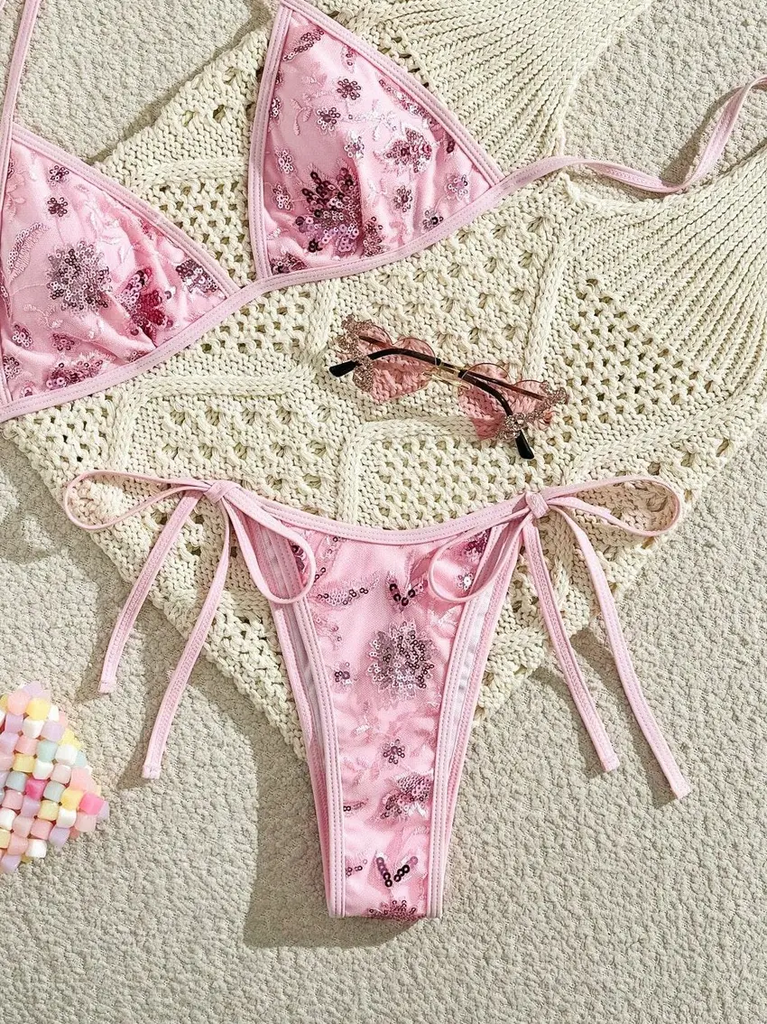 dół od bikini CEKINY