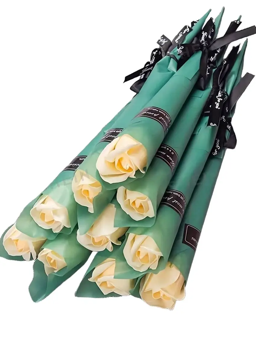 beżowy bukiet mydlany 10 pack