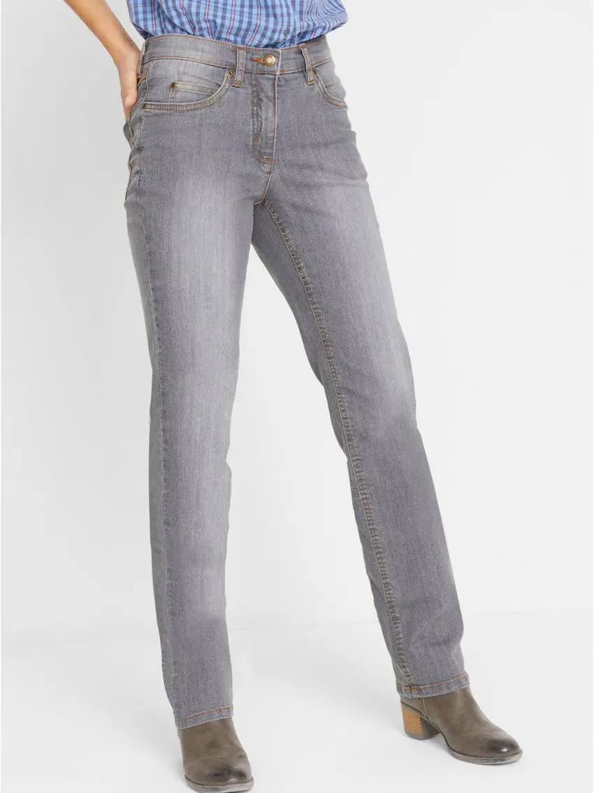 PROSTE SZARE SPODNIE JEANS