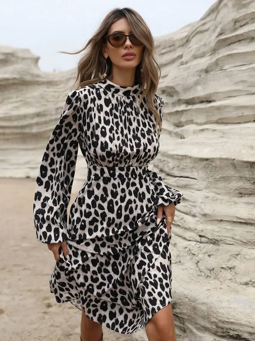 SUKIENKA ANIMAL PRINT STÓJKA