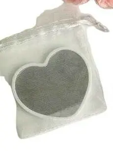 BIAŁE LUSTERKO W KSZTAŁCIE SERCA WORECZKI 10-PACK