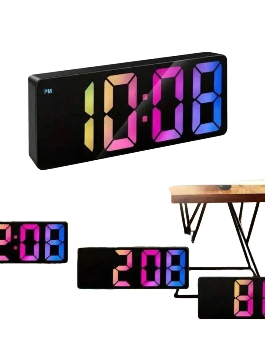 czarny zegar elektroniczny