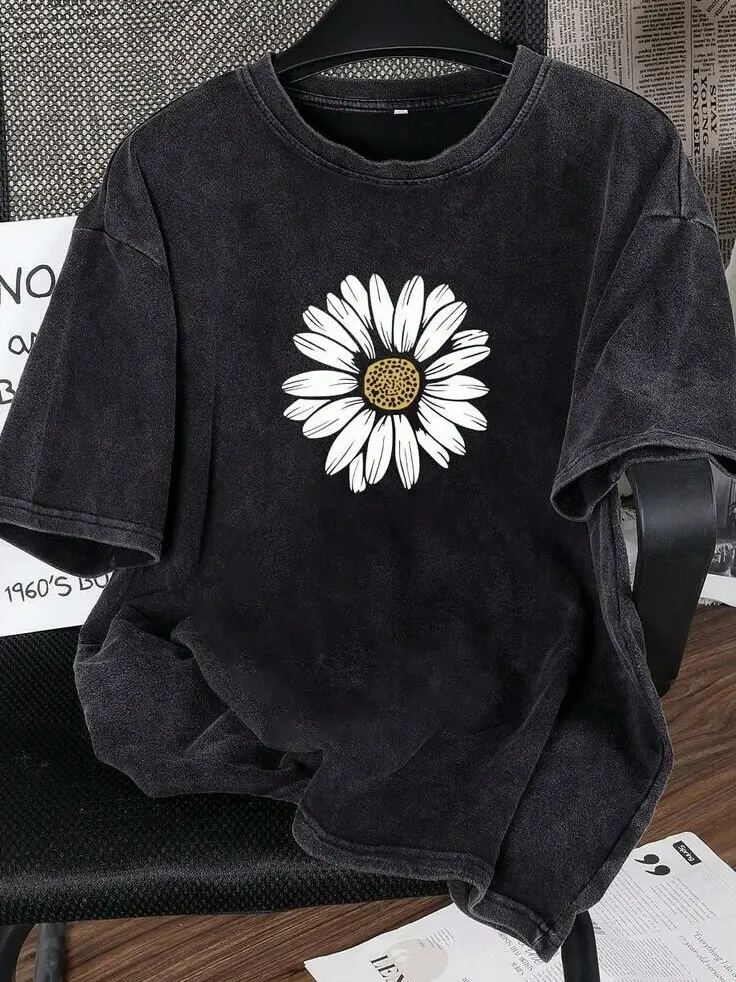 bluzka krótki rękaw wzór print