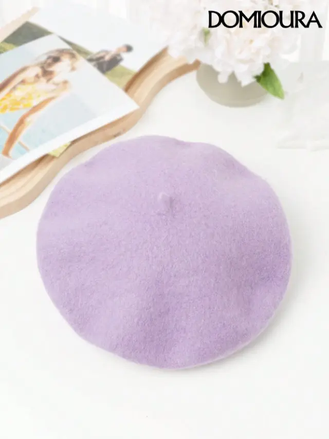FIOLETOWA CZAPKA BERET