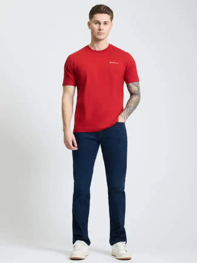 GRANATOWE SPODNIE JEANS SLIM FIT ZAMEK