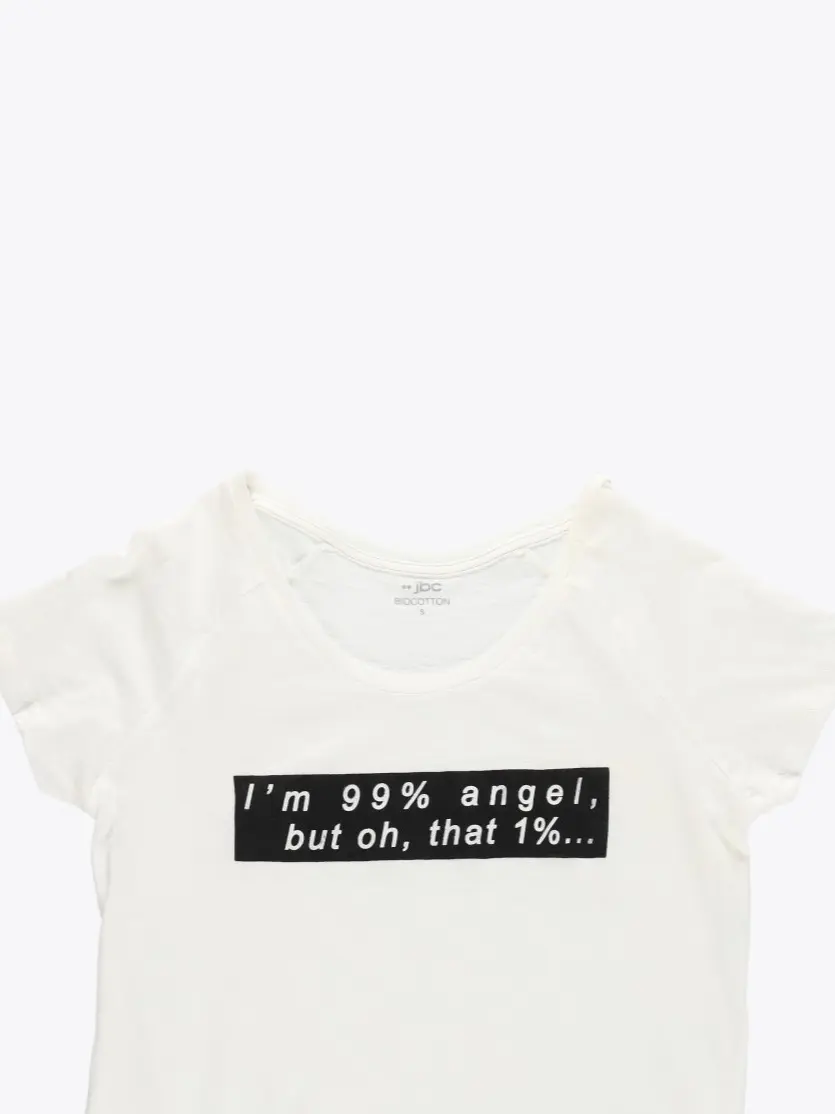 biały t-shirt nadruk
