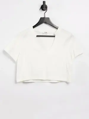 BIAŁA BLUZKA V-NECK