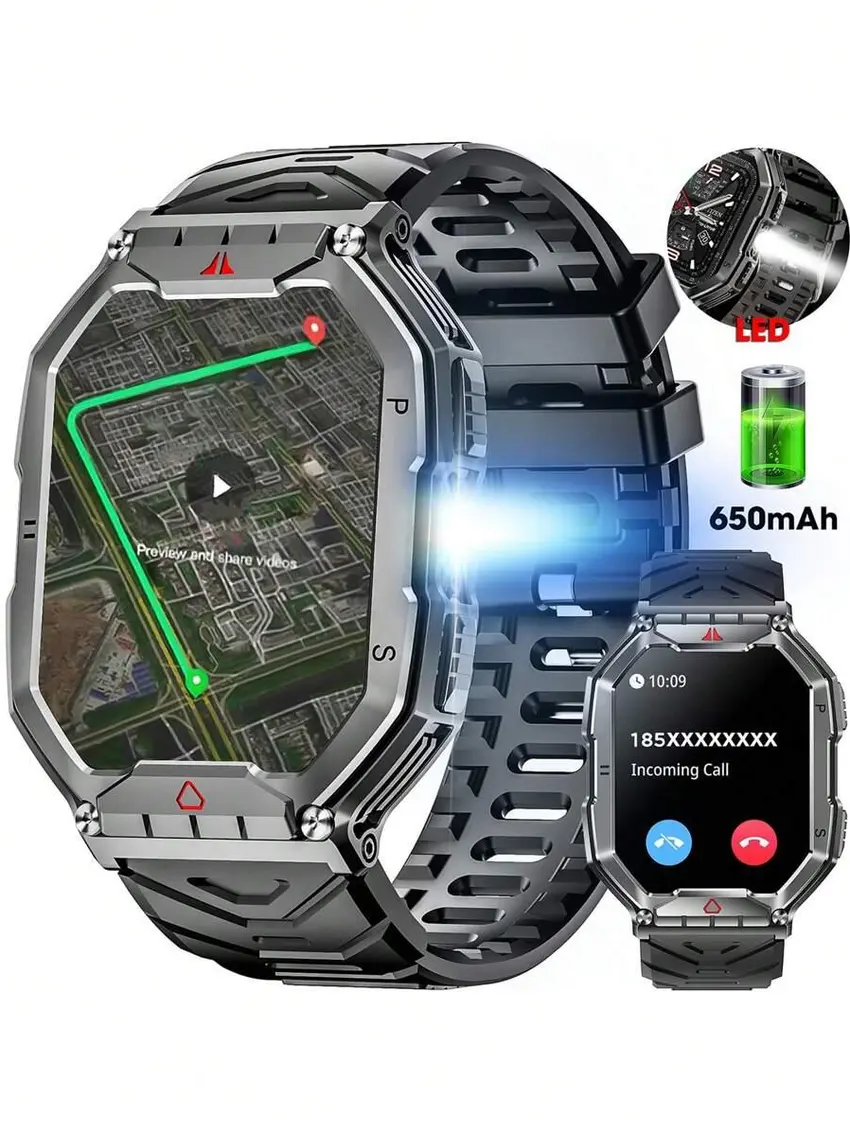 czarny zegarek smartwatch