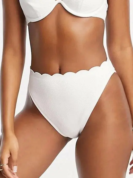 biały DÓŁ OD BIKINI TEKSTURA