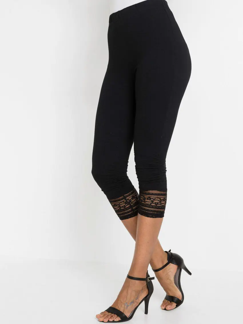 LEGGINSY 3/4 KORONKA