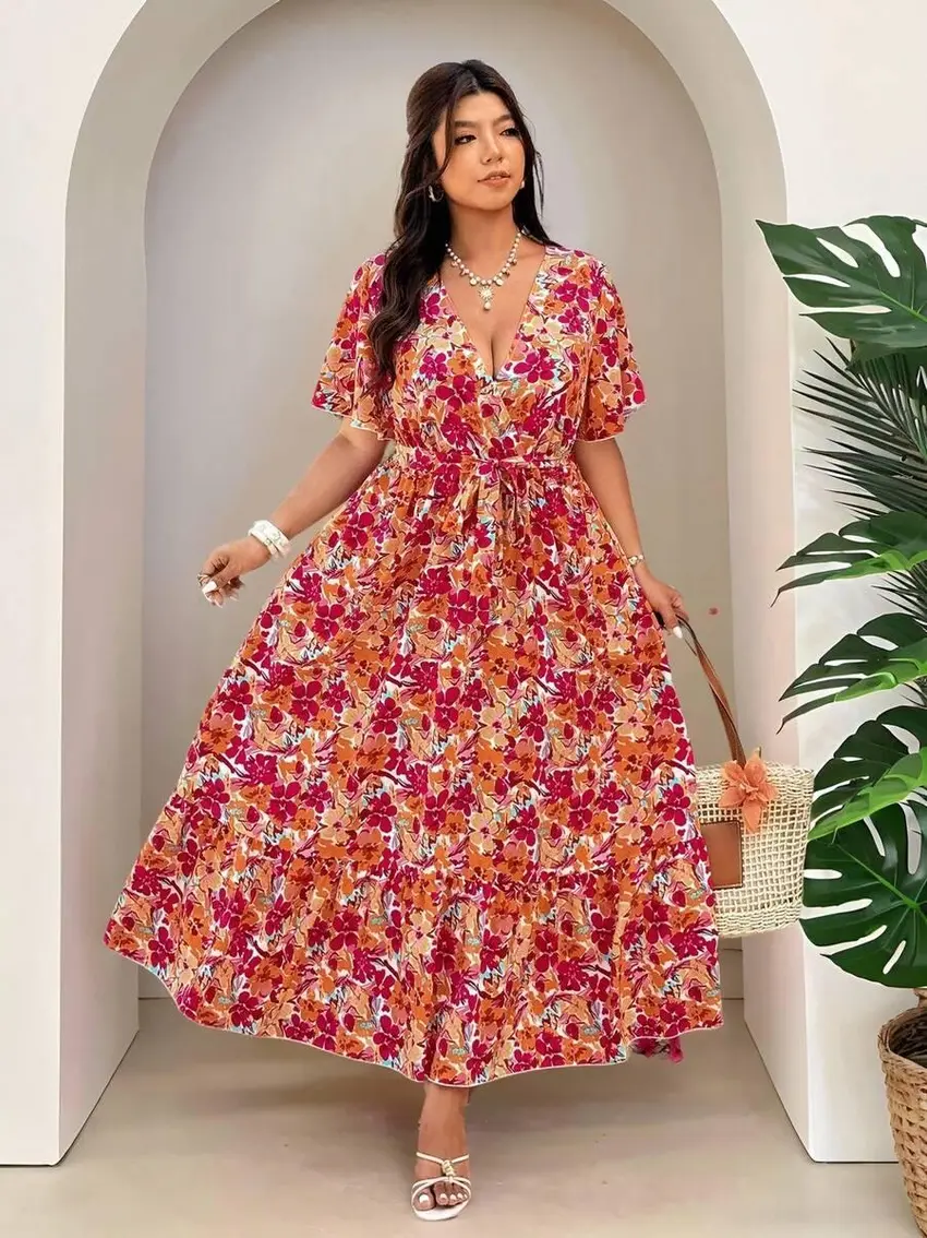 maxi sukienka w kwiaty
