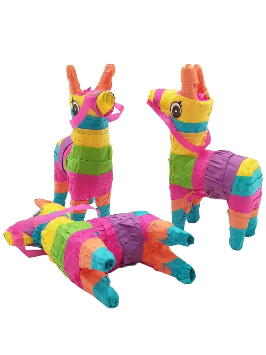 kolorowa piniata osiołek 3-pack