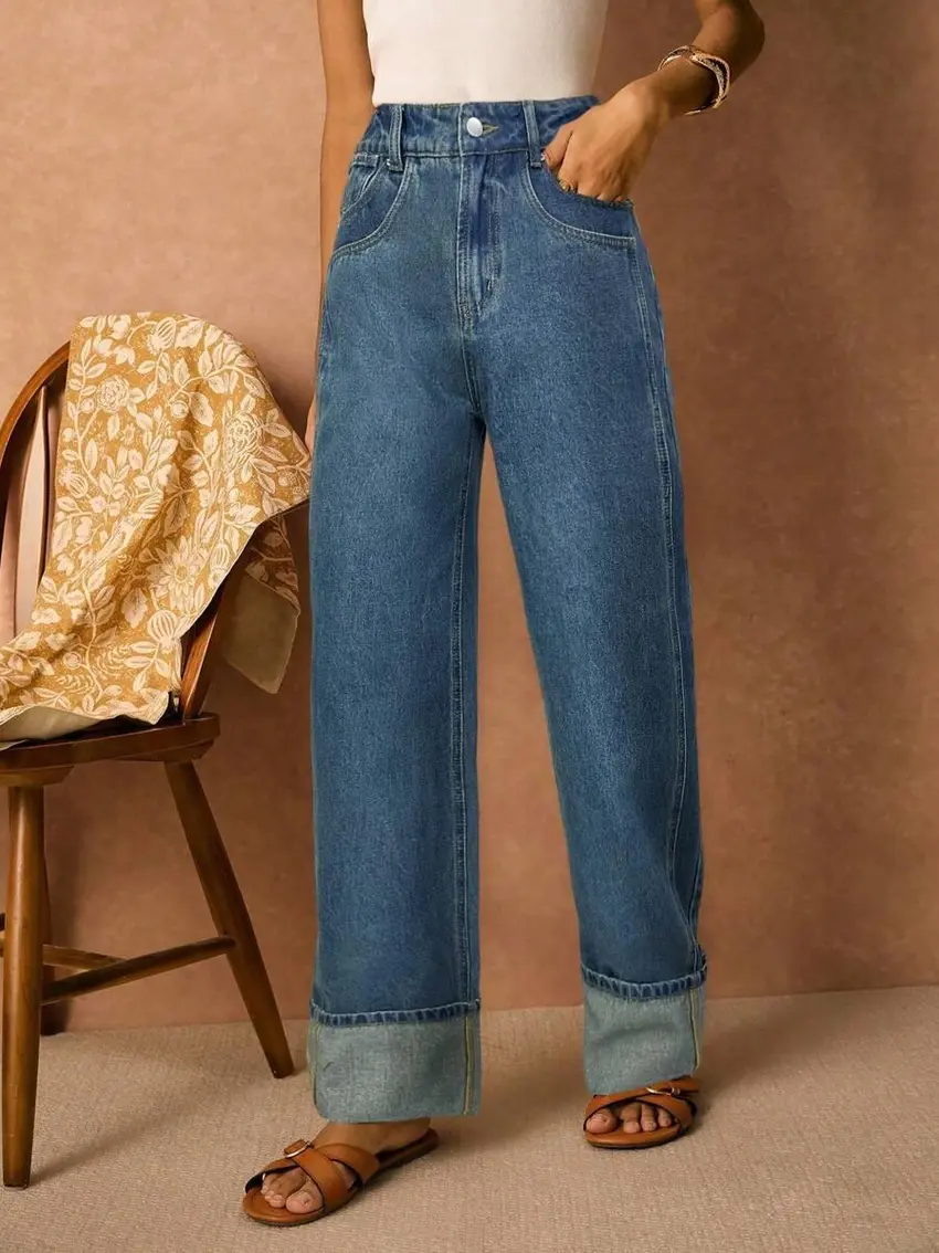 spodnie jeans prosta nogawka