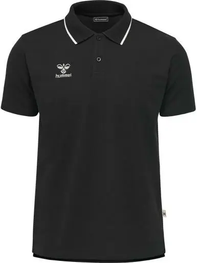CZARNA KOSZULKA POLO Z KRÓTKIM RĘKAWEM LOGO