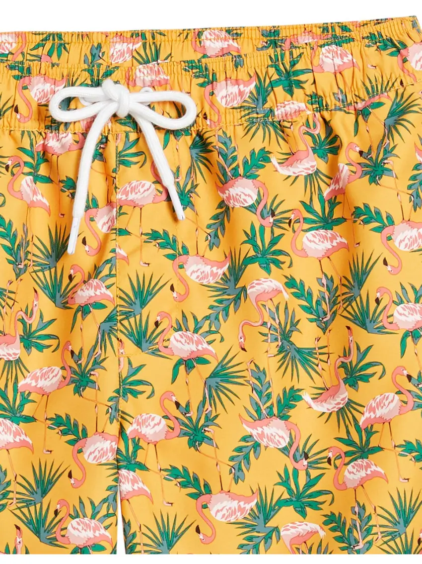 KĄPIELÓWKI TROPICAL PRINT FLAMING WIĄZANIE