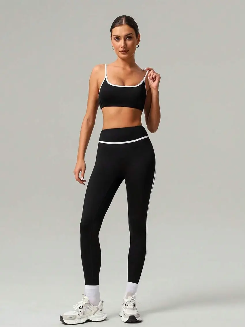 TOP LEGGINSY KOMPLET SPORTOWY