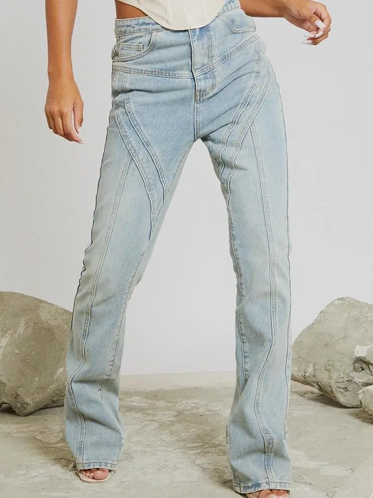 SPODNIE JEANS PROSTE NOGAWKI